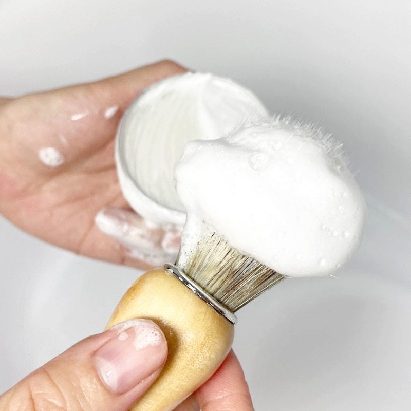 Mint Scented Men’s Shaving Soap | Rich, Gentle Handmade Foam in Aluminum Tin