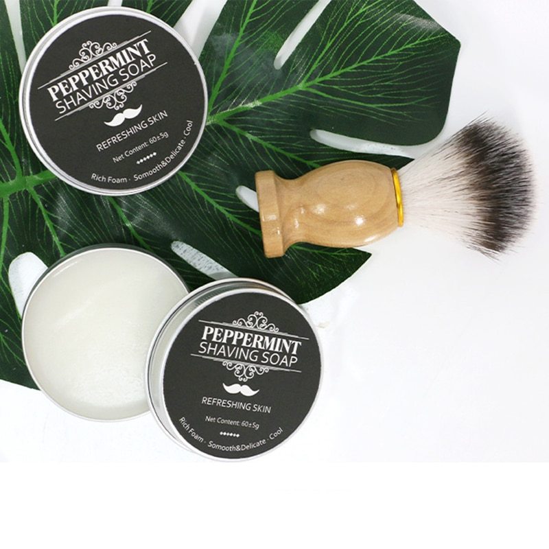 Mint Scented Men’s Shaving Soap | Rich, Gentle Handmade Foam in Aluminum Tin