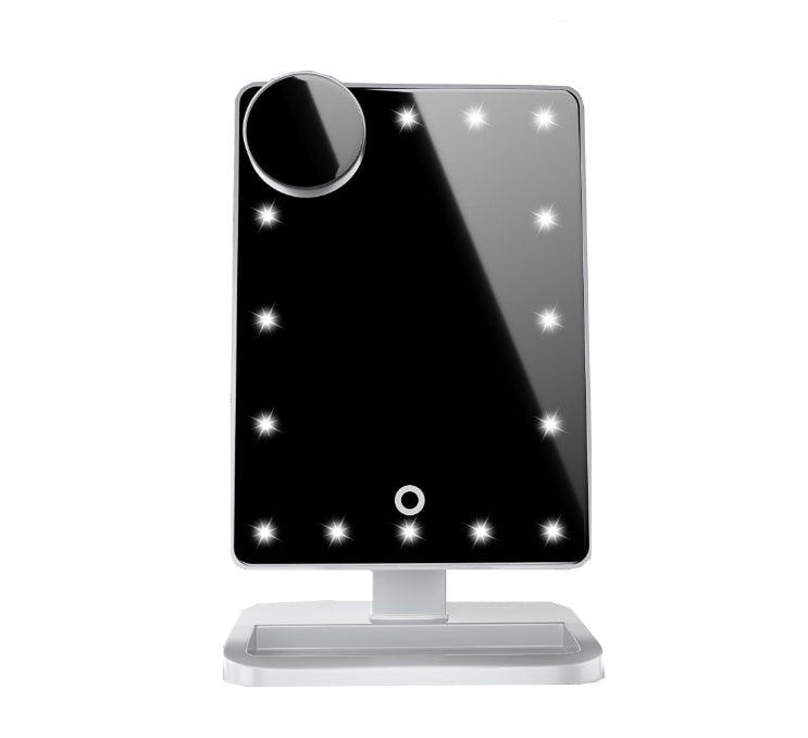 LED Touch Screen Makeup Mirror with Bluetooth Speaker & 10X Magnification