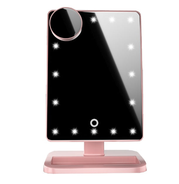 LED Touch Screen Makeup Mirror with Bluetooth Speaker & 10X Magnification