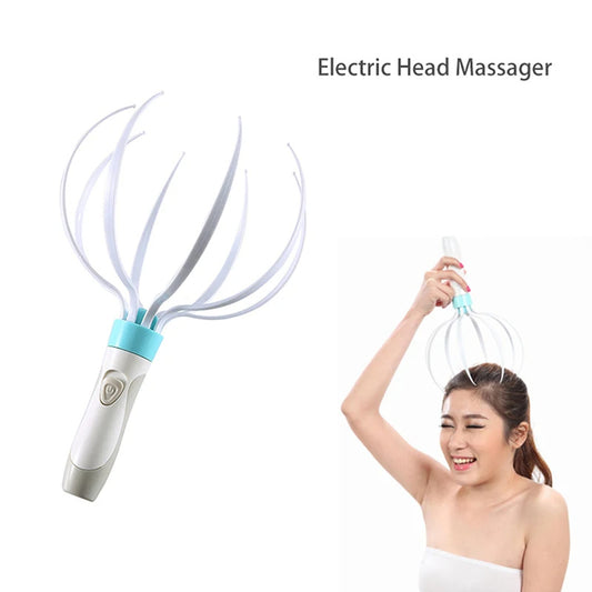 Electric Scalp Massager with 8 Claws – Relaxing Head & Body Vibration Massage Tool